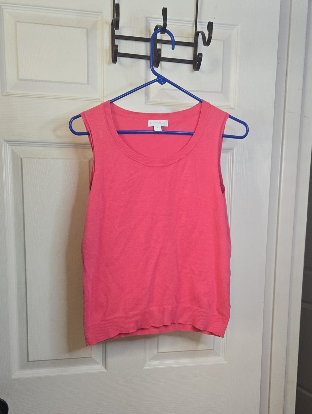 Charter Club Bright Pink Sleeveless Crewneck Tank